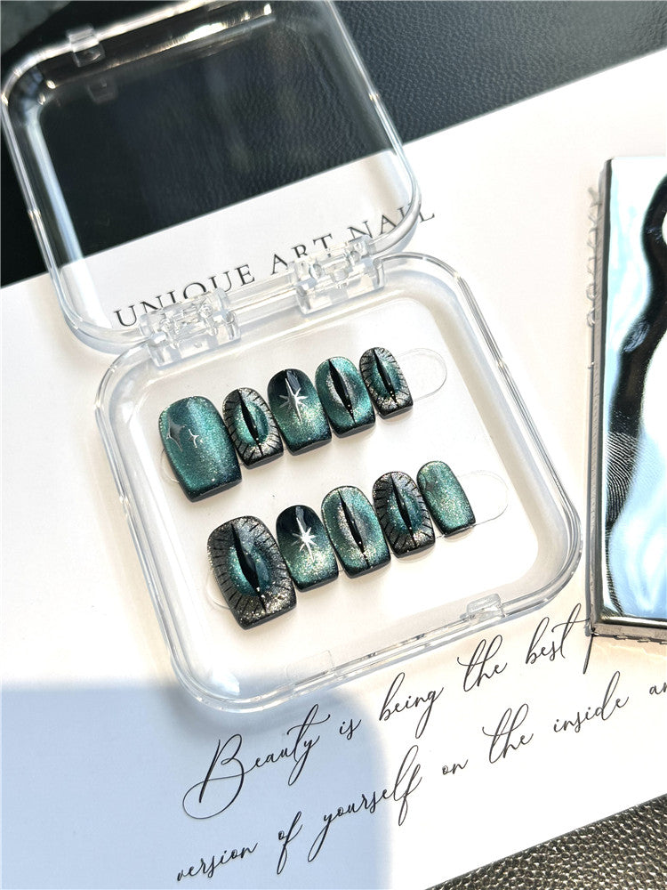 Cat's Eye Press-on Nägel Kurz – Bild 2 | LuxeStyle