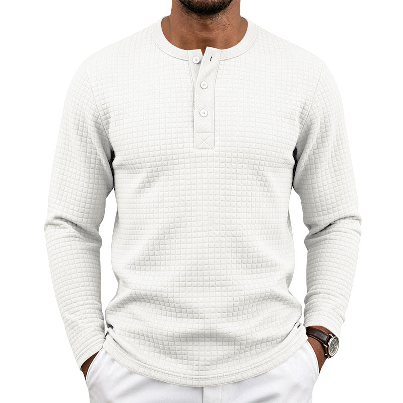 Herren Retro-Jacquard-Plaid-Weitshirt