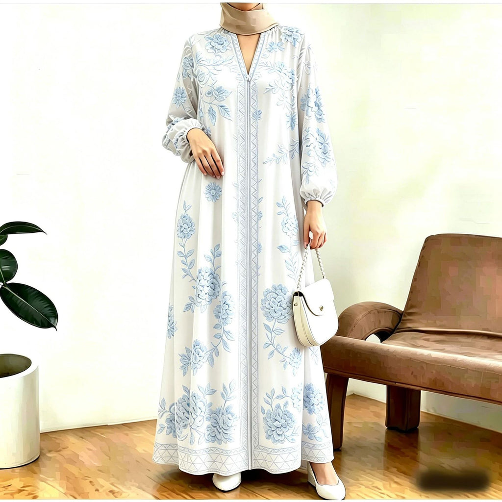 Tiedye-Kleid mit lockerem Sitz