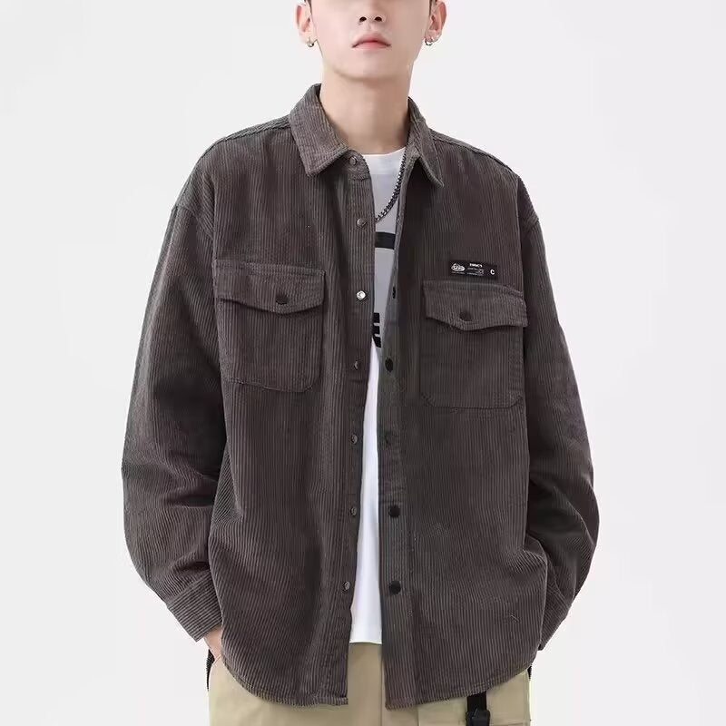 Kord-Cardigan im koreanischen Stil