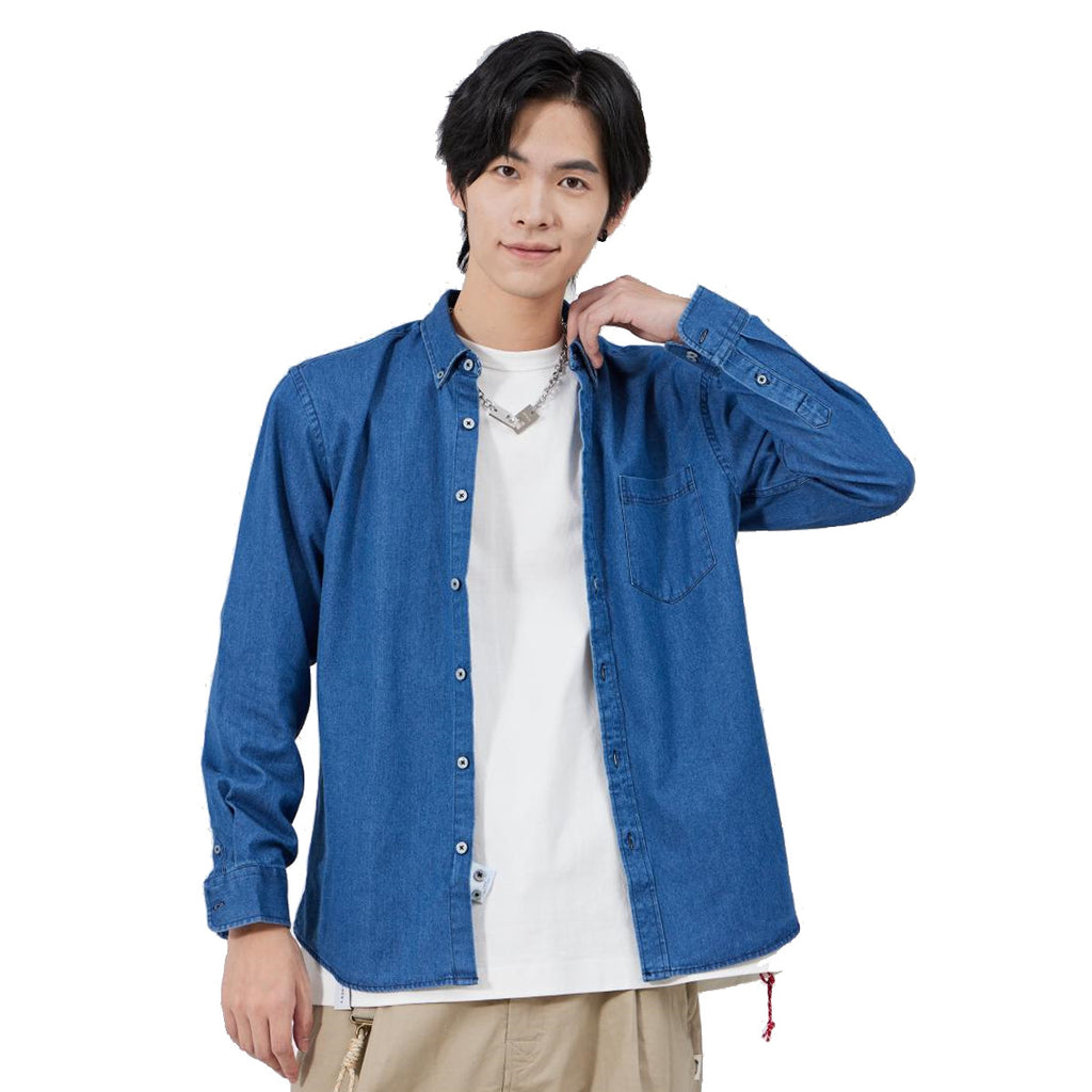 Herren Langarmshirt Slim Fit Casual