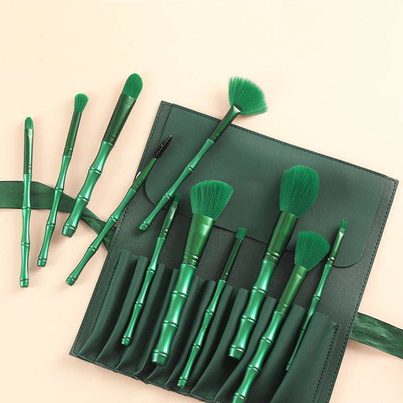 11-teiliges Make-up Pinselset mit Bambusgriff – Bild 3 | LuxeStyle