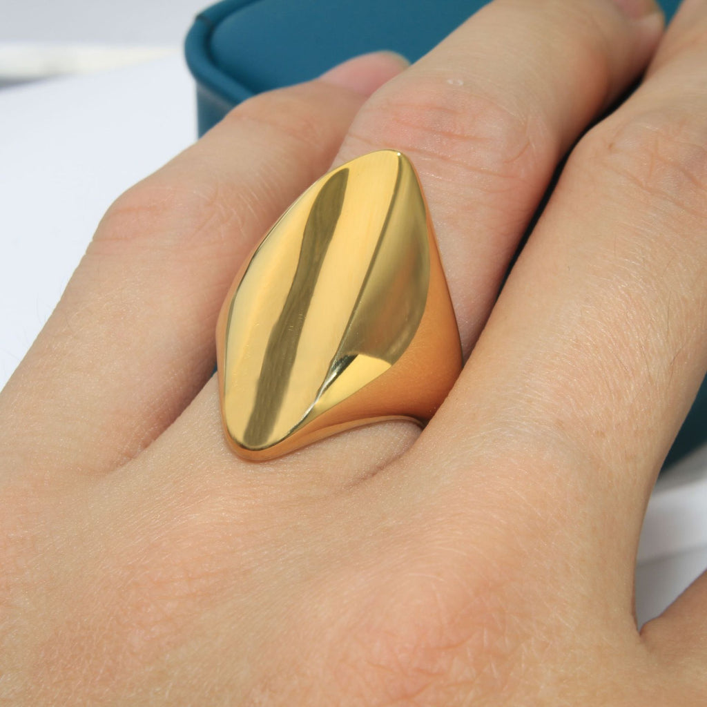 Ring «Streamlined Arc» aus poliertem Edelstahl