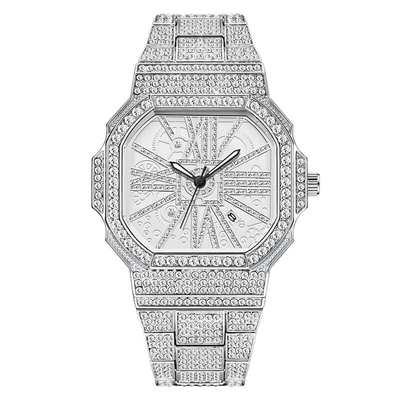 Quadratische Wasser-Diamant-Uhr – Bild 7 | LuxeStyle