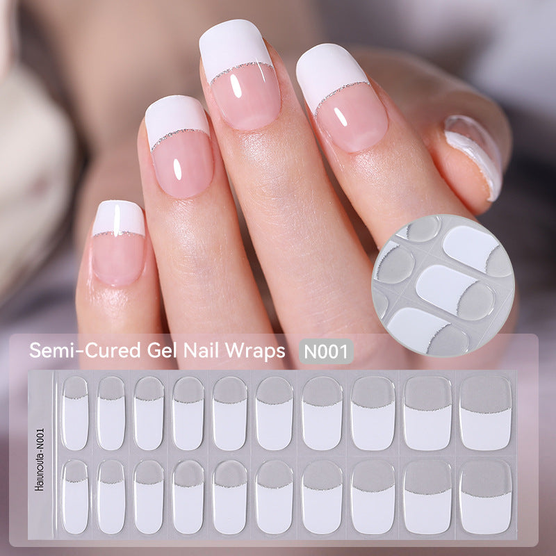 Semi-cured Gel-Nagelsticker «Ice Transparent Nude»