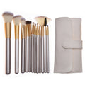 24er Make-up-Bürsten-Set Beige Champagne