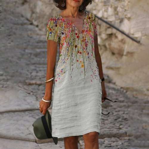 Damenmode-Lockerkleid Plus-Grösse