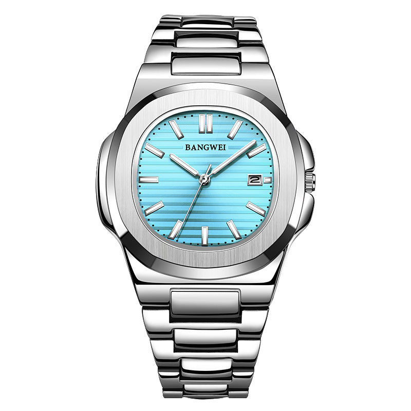 Stahl-Armbanduhr