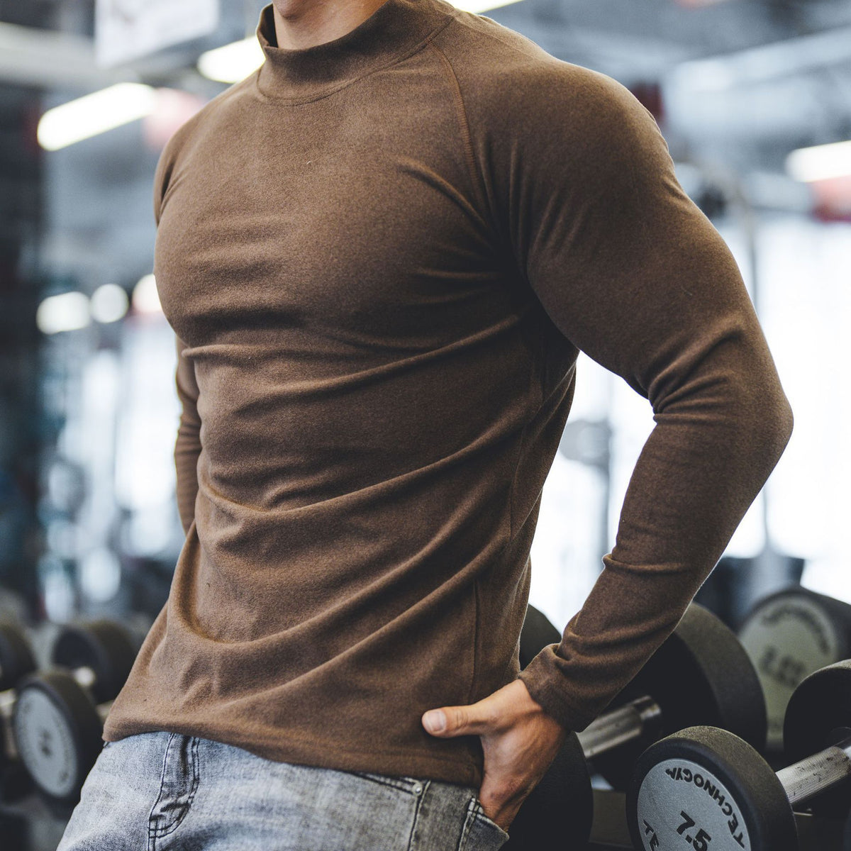Herren Thermo-Shirt mit hohem Kragen | LuxeStyle