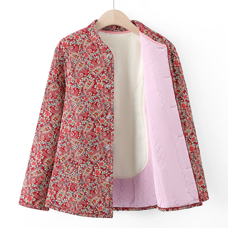 Floral Polyesterjacke für ältere Damen – Bild 6 | LuxeStyle