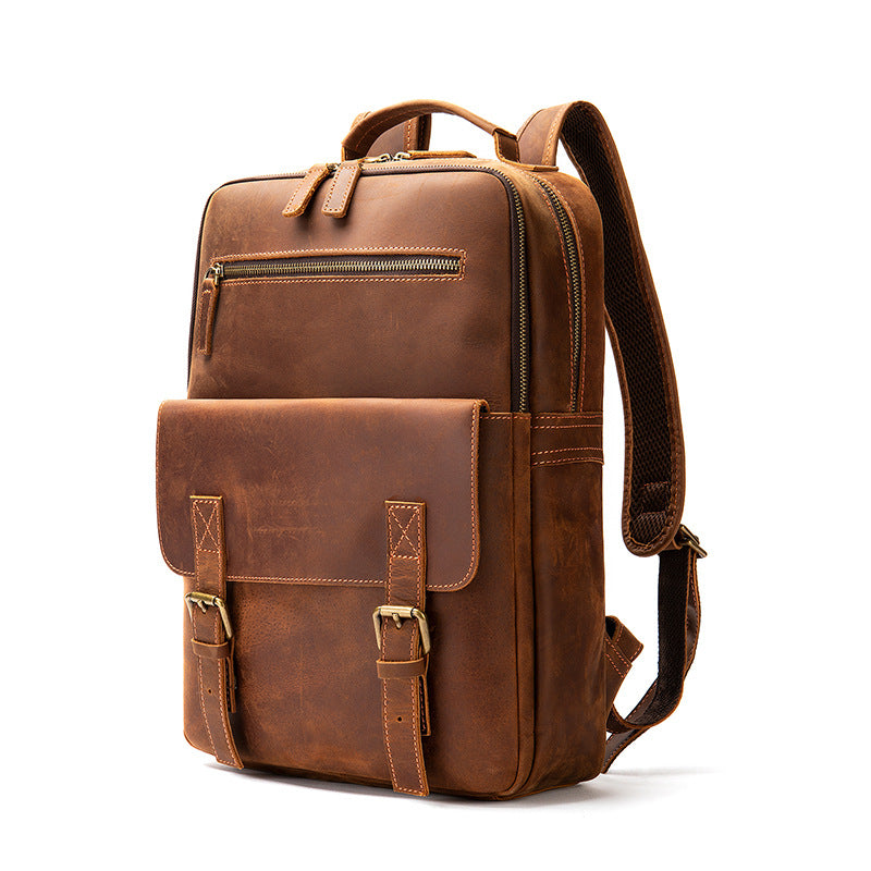Leder Rucksack Retro – Grosses Hauptfach