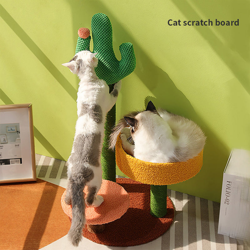 Cactus Katzenkratzbaum mit Sisal und Liegefläche