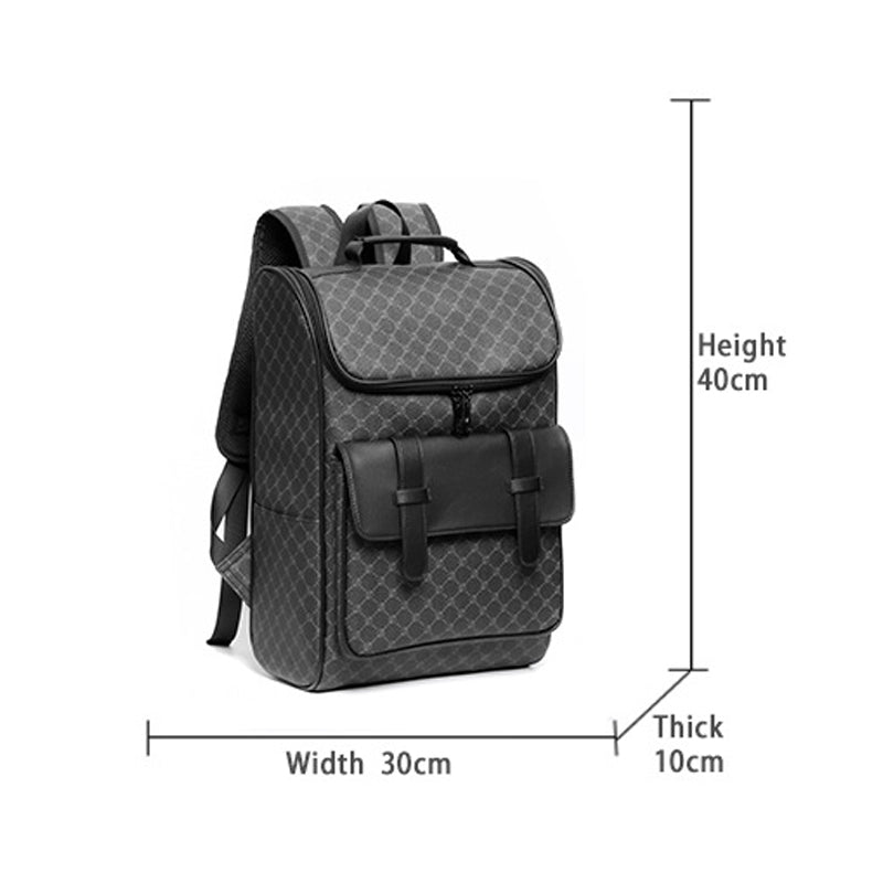Grosses Casual-Rucksack mit PU-Leder und Buchstaben-Print – Bild 9 | LuxeStyle