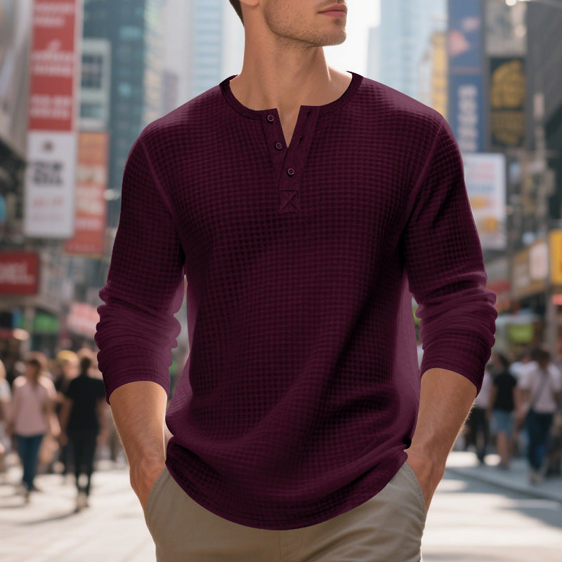Herren-Pullover mit kleinem Karomuster