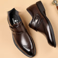 Herren Leder Business-Schuhe mit spitzer Zehenpartie