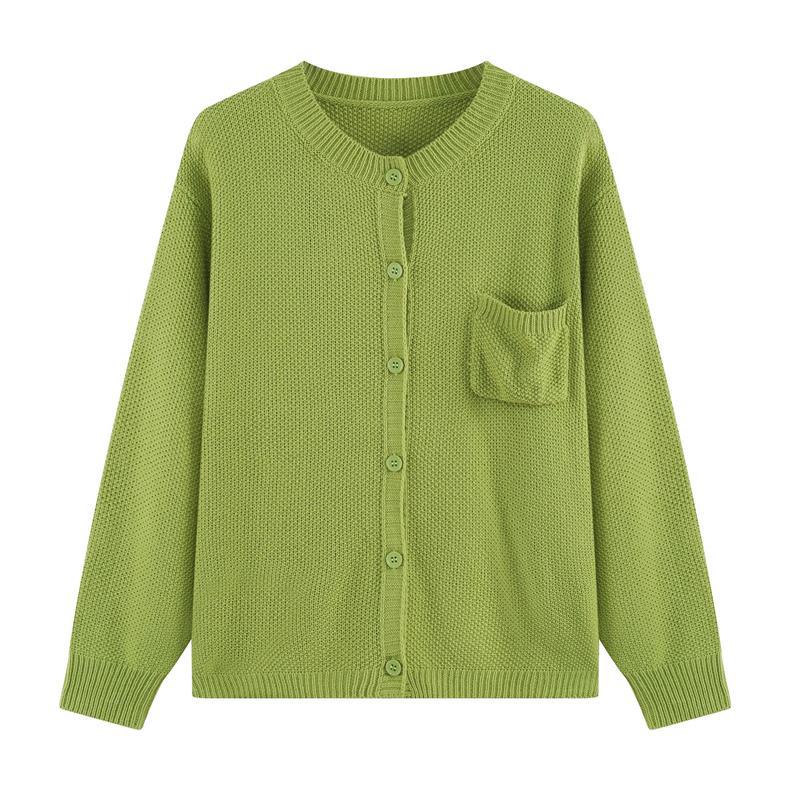 Vintage Strick-Cardigan mit Rundhals