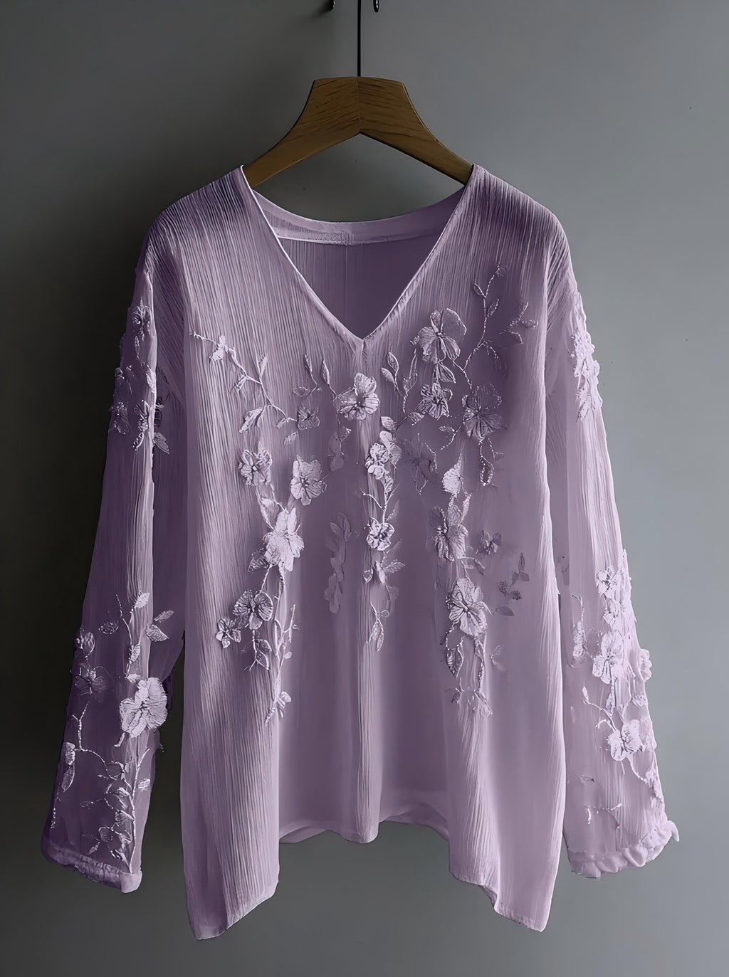 Langarm-T-Shirt mit 3D-Effekt | LuxeStyle