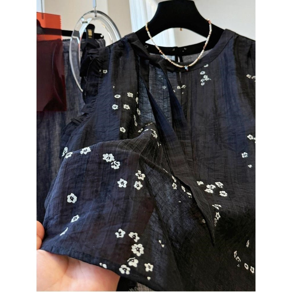 Ärmelloses T-Shirt mit Geometrie-Muster – Bild 1 | LuxeStyle