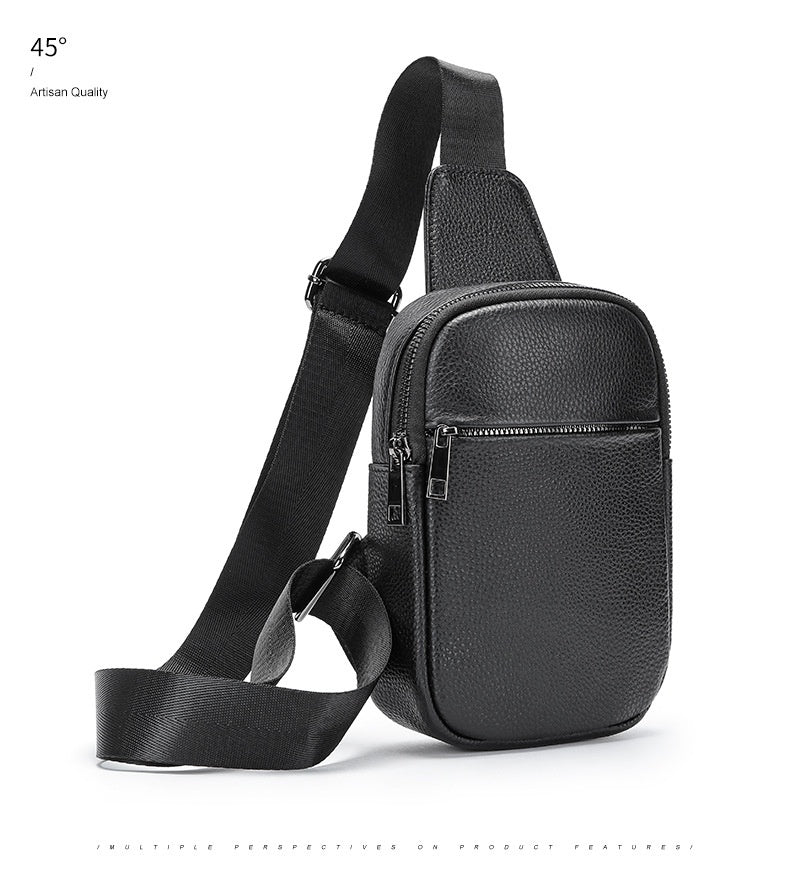Lässige Leder-Brusttasche für Herren