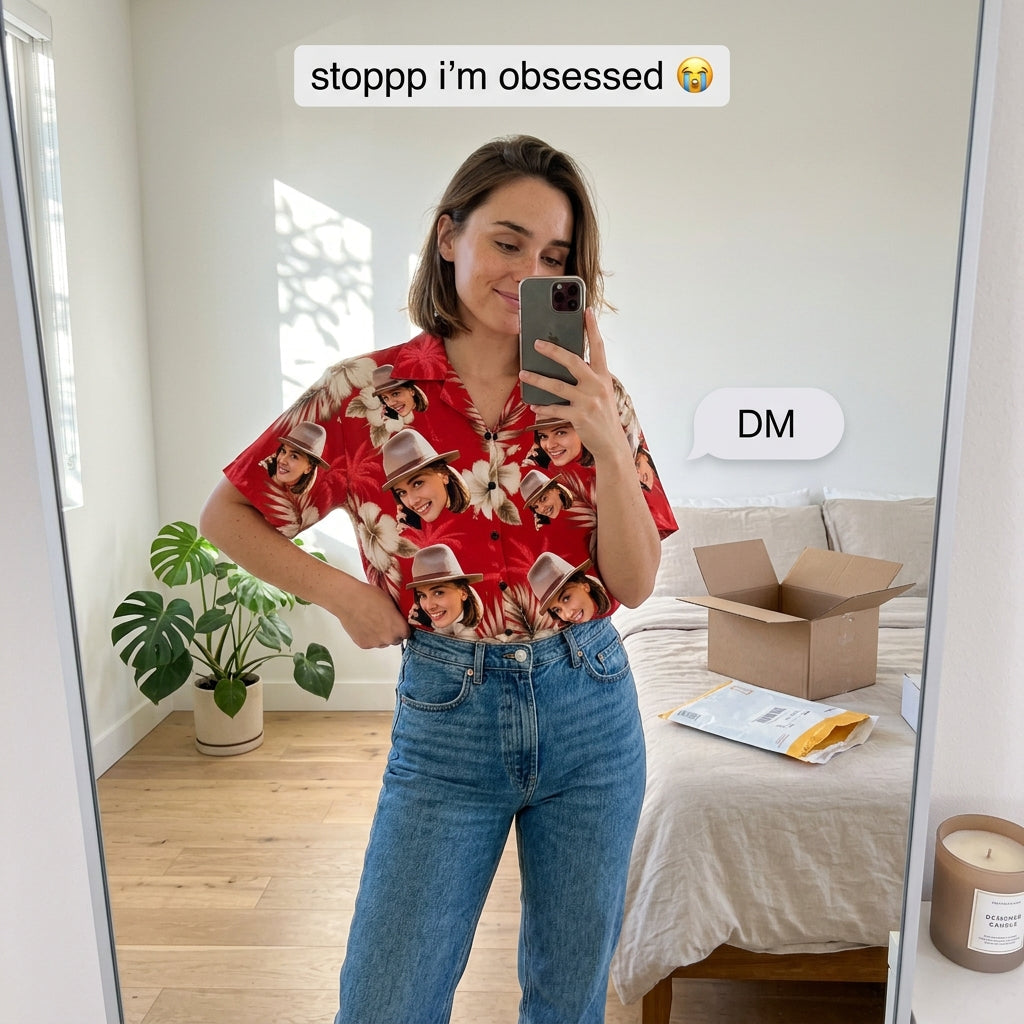 Hawaiihemd mit Hibiskus- und Palmenprint – Bild 2 | LuxeStyle
