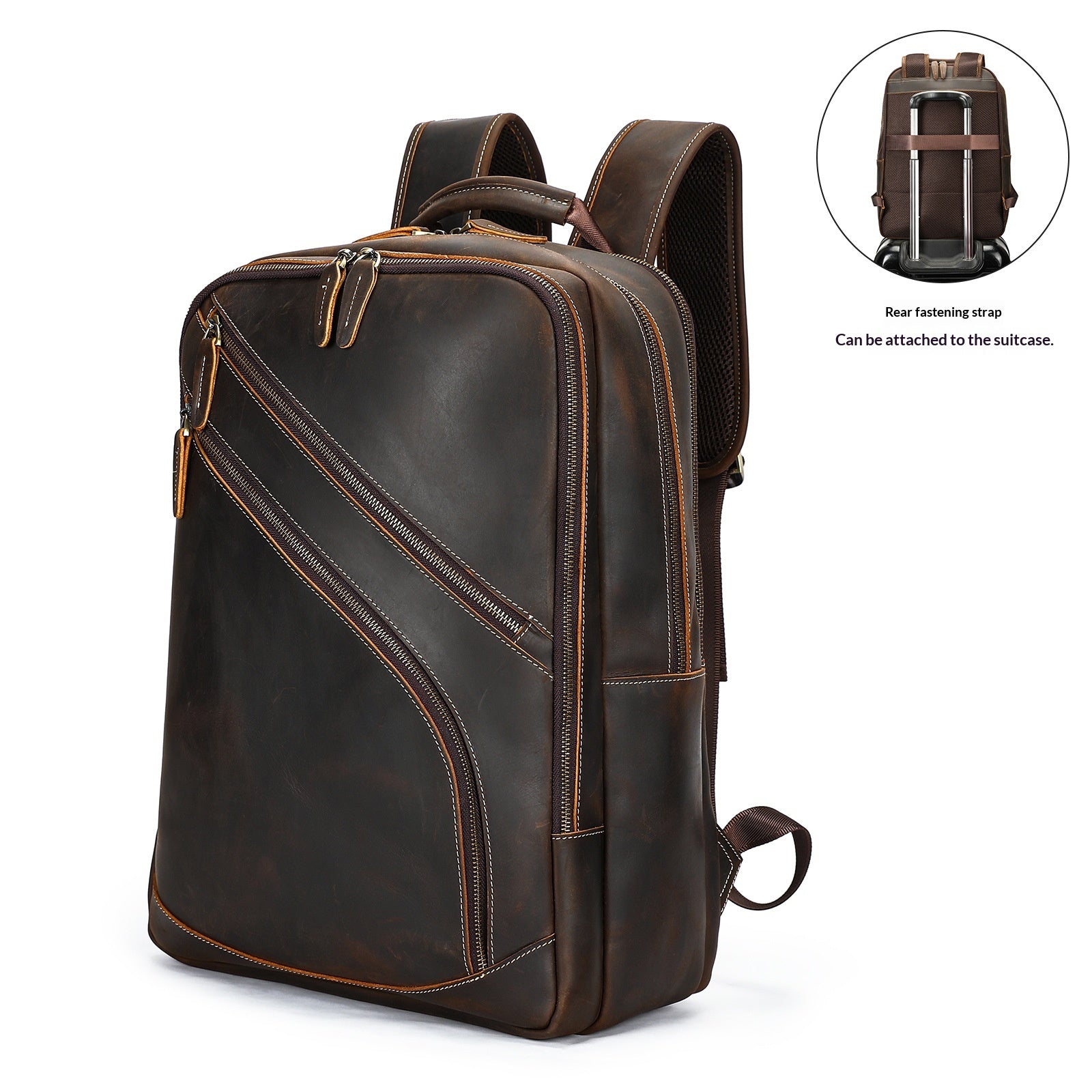 Rucksack aus Crazy Horse Leder für Herren