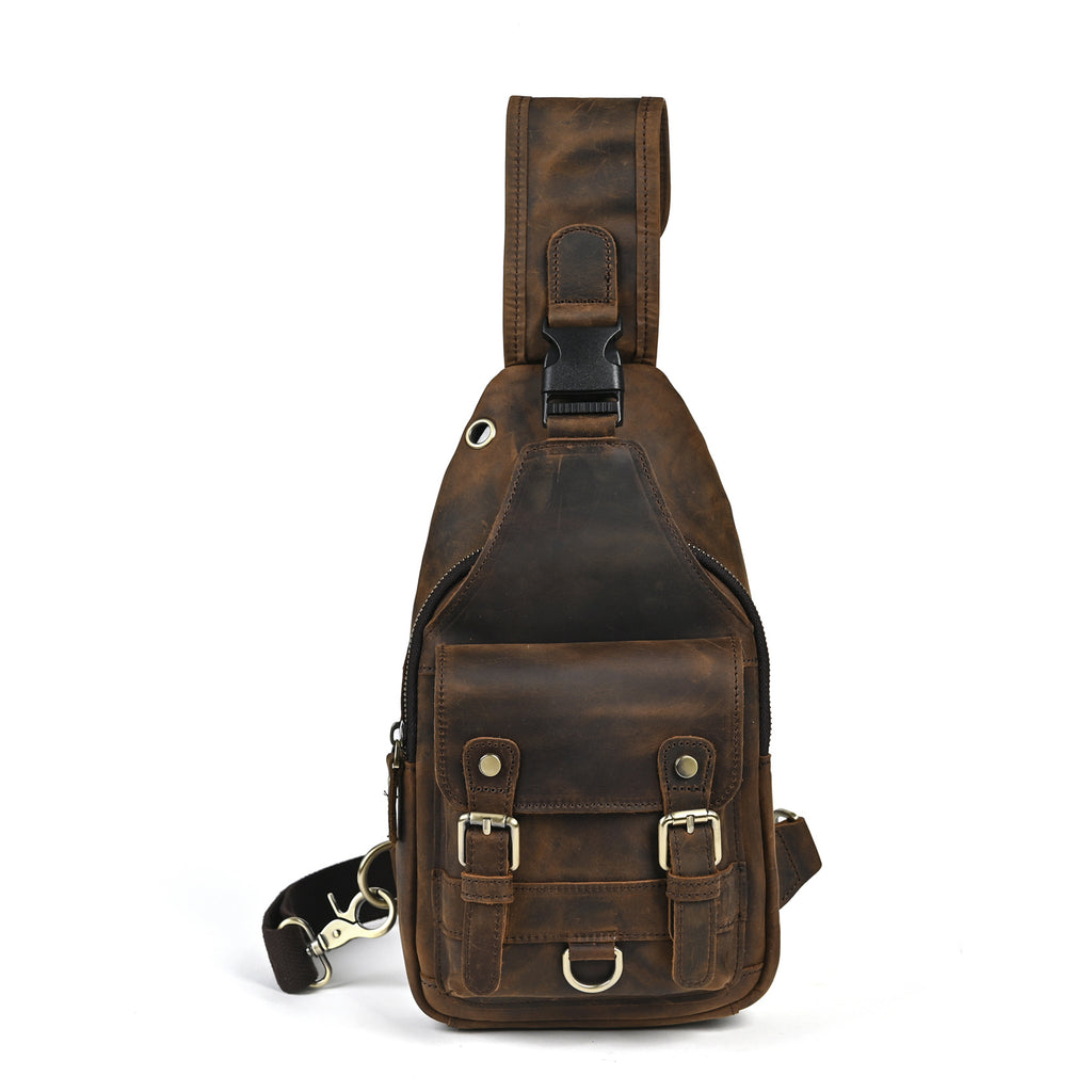 Vintage Leder Crossbody Bag für Herren – Ansicht 3