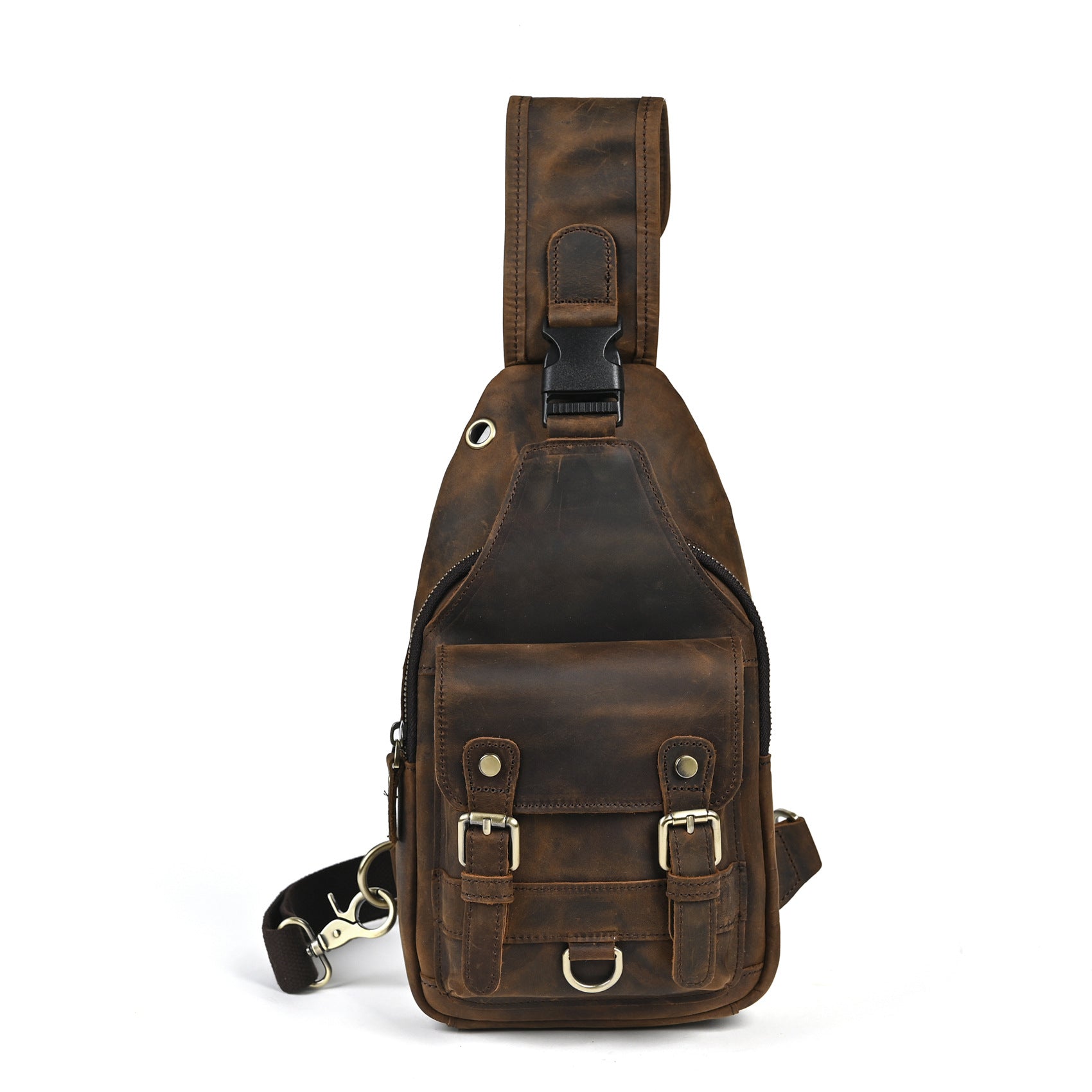 Vintage Leder Crossbody Bag für Herren – Ansicht 3