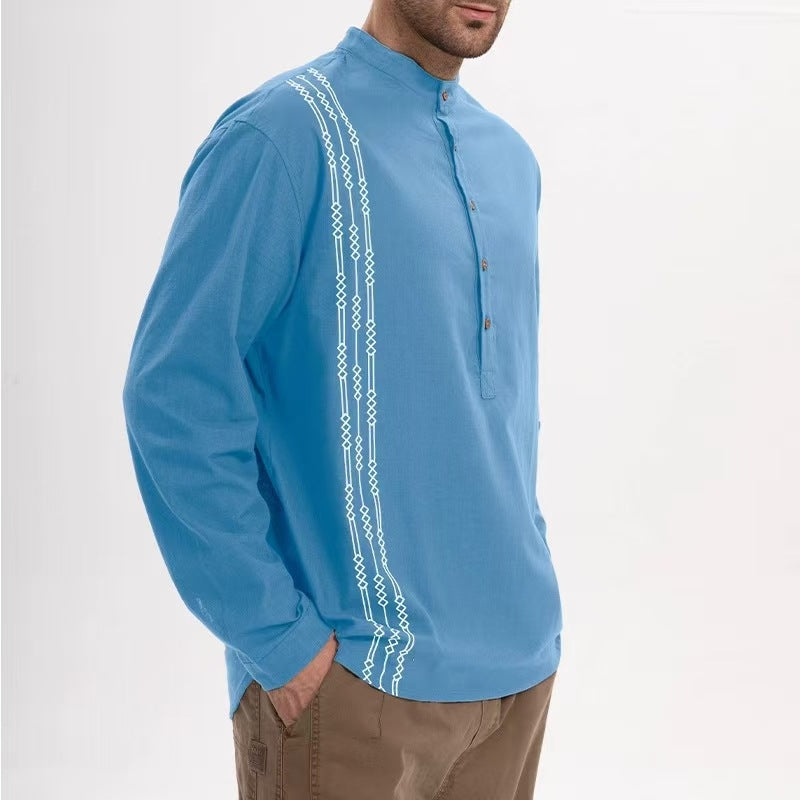Männer Shirt mit Druck, lange Ärmel – Bild 9 | LuxeStyle