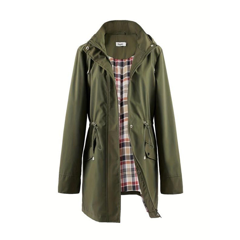 Checkierter Trenchcoat mit wasserabweisender Fütterung – Bild 10 | LuxeStyle