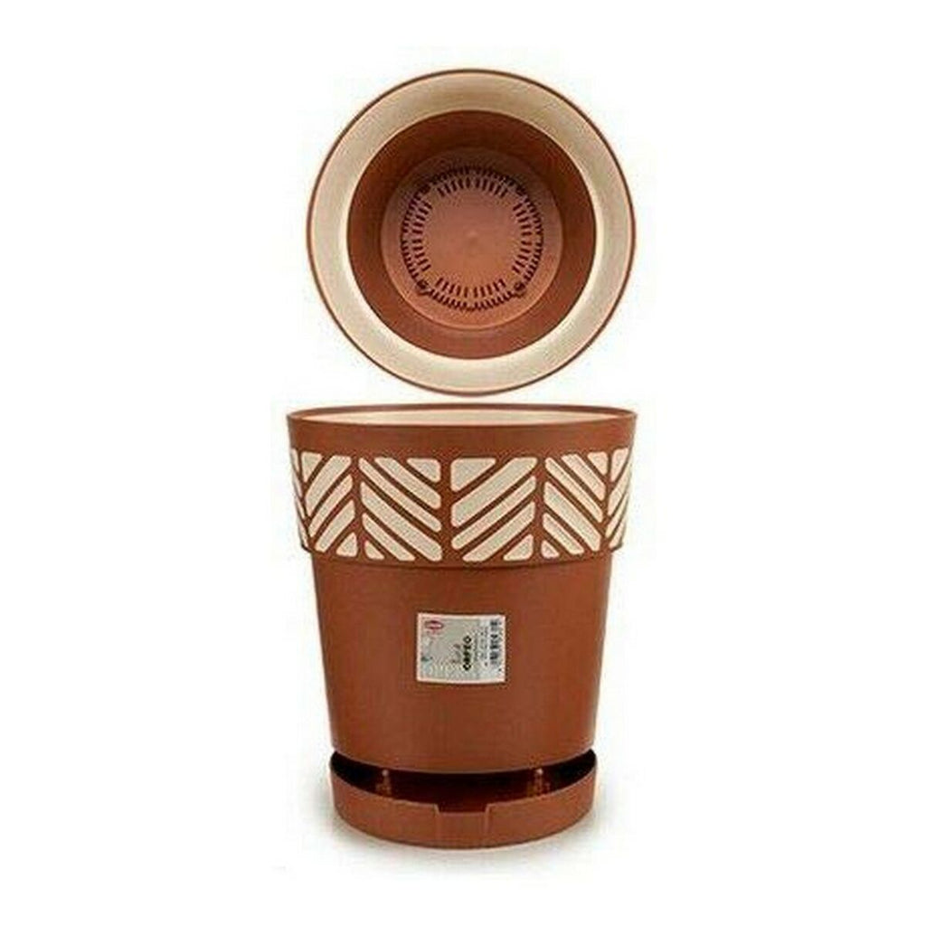 Blumentopf Stefanplast Braun Beige Terrakotta Kunststoff 29 x 29 x 29 cm
