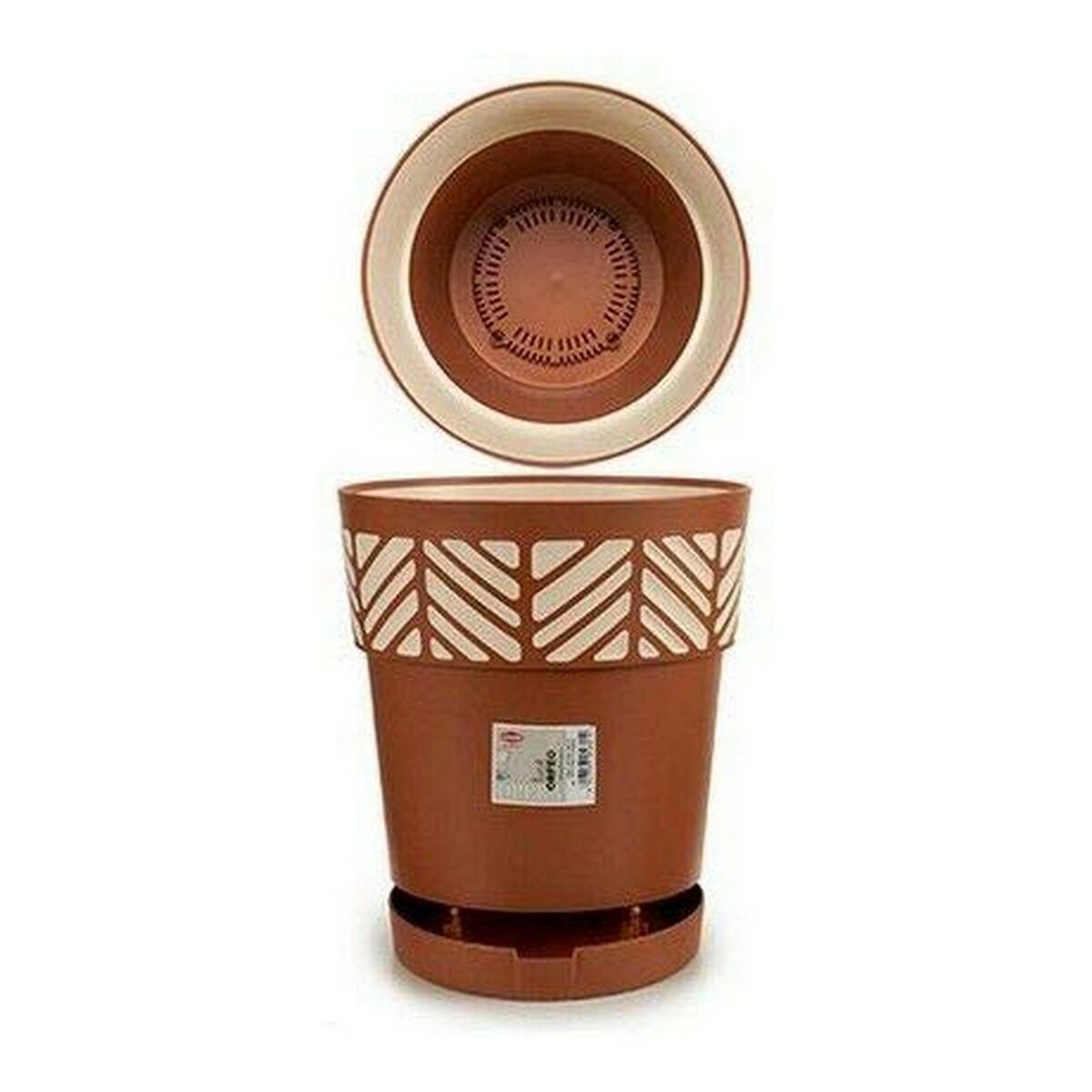 Blumentopf Stefanplast Braun Beige Terrakotta Kunststoff 29 x 29 x 29 cm