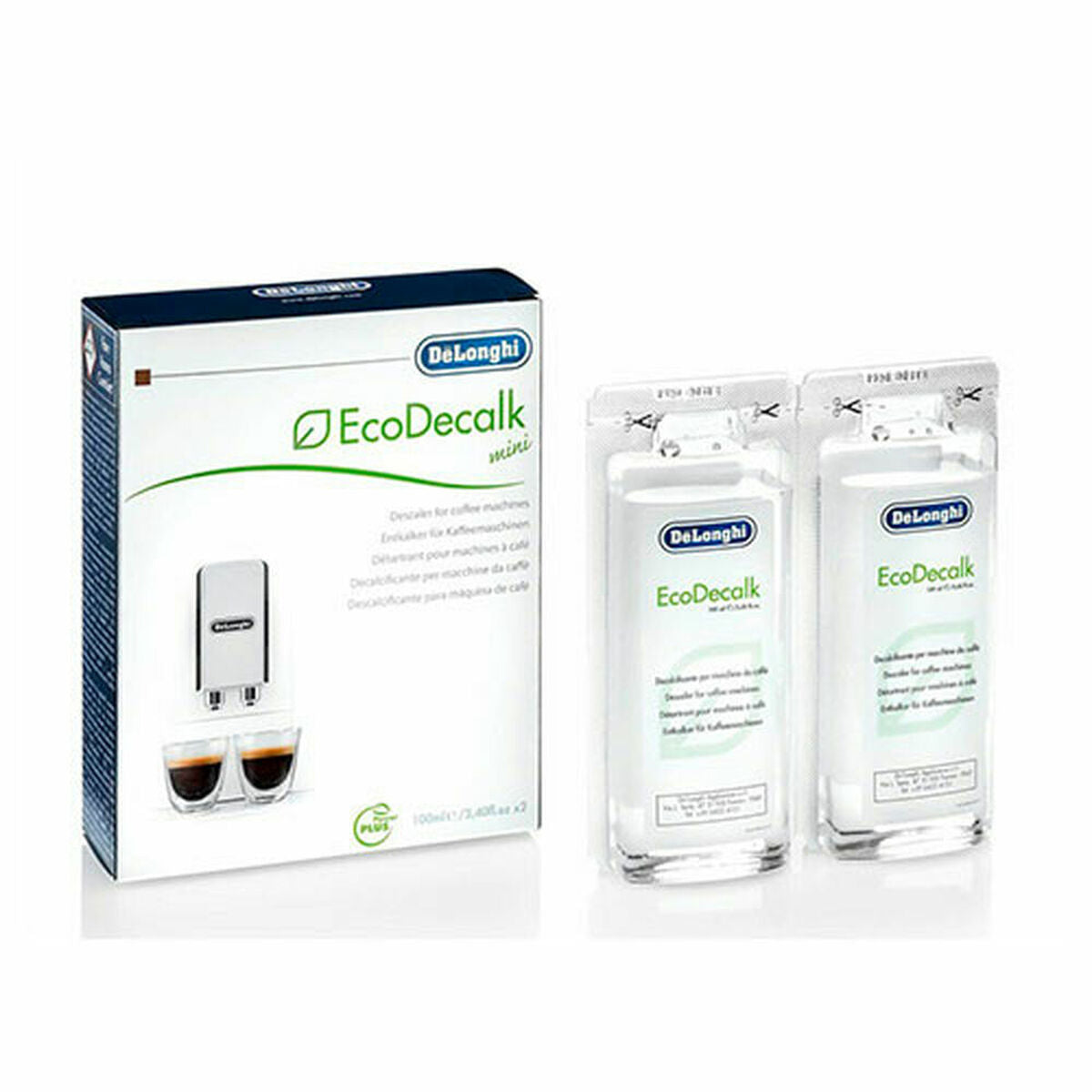 Wasserenthärter DeLonghi 2 x 100 ml Entkalker für Kaffeemaschinen
