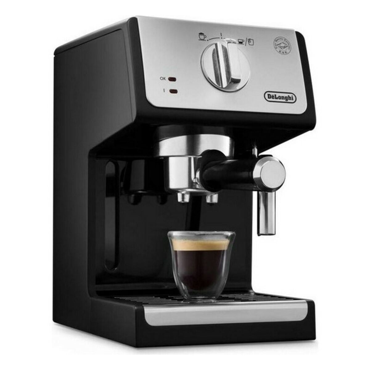 Manuelle Express-Kaffeemaschine DeLonghi DO745MF Schwarz Grau noir 110