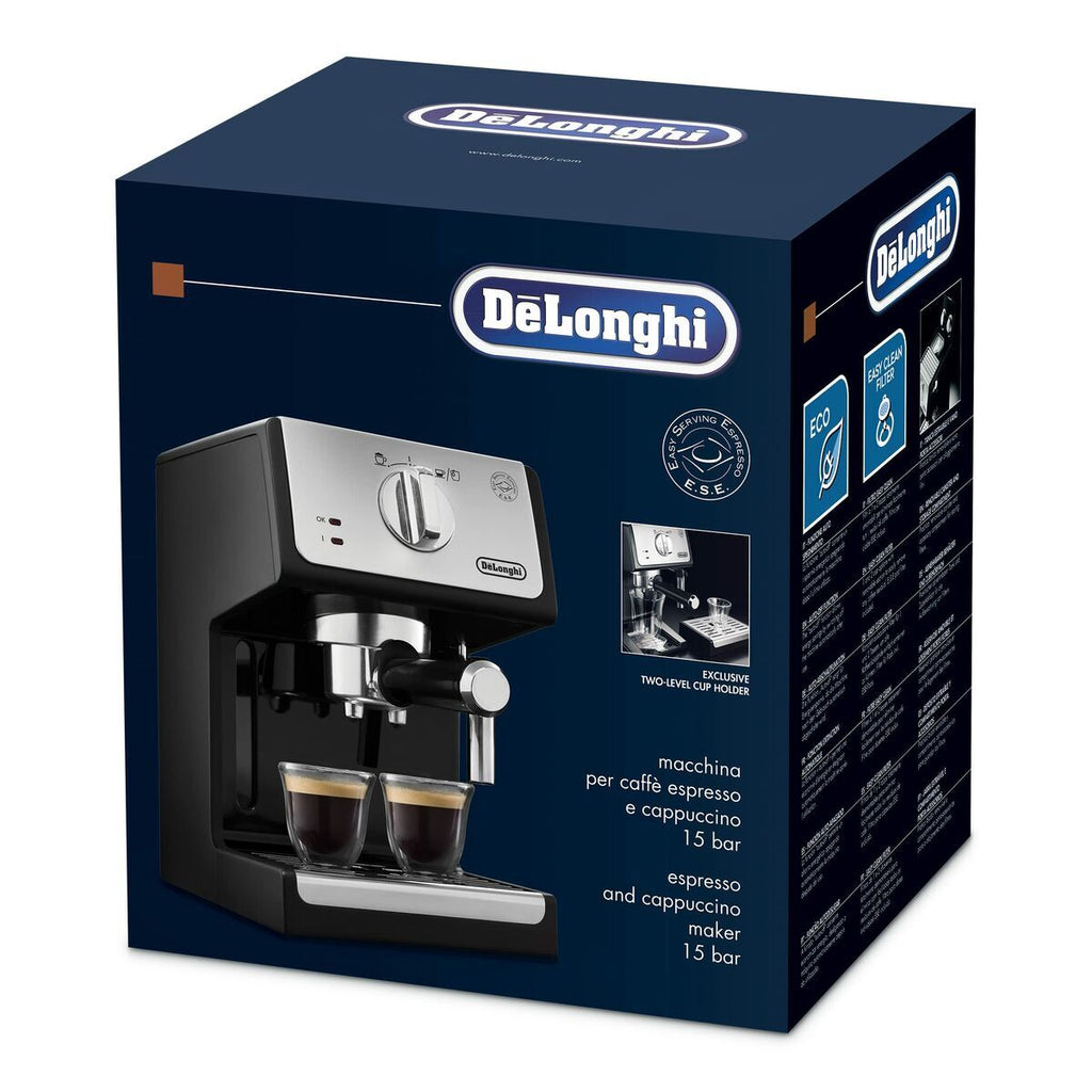 Manuelle Express-Kaffeemaschine DeLonghi DO745MF Schwarz Grau noir 110