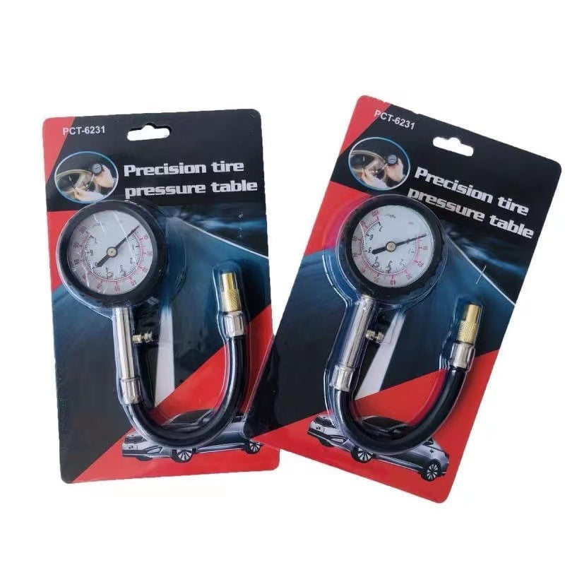 Reifendruckmesser mit langem, flexiblem Schlauch