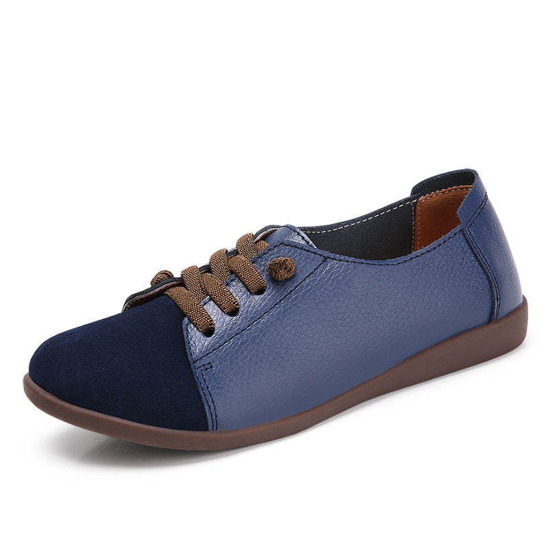 Weisse Freizeit-Halbschuhe aus Leder
