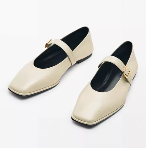 Echte Leder Flats mit Einzelriemen – Bild 2 | LuxeStyle