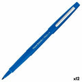 Filzstifte Paper Mate Flair! M Blau (12 Stück)