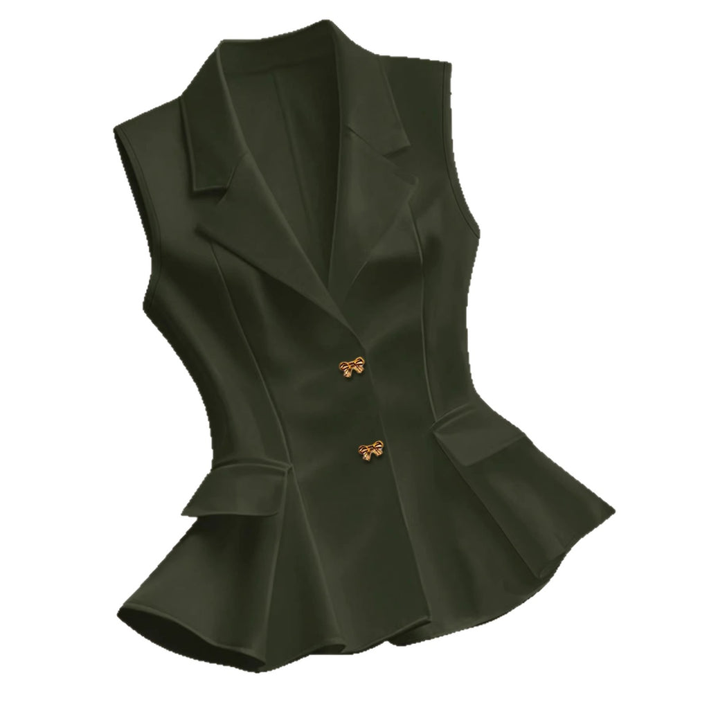 Elegante Weste mit Rüschensaum