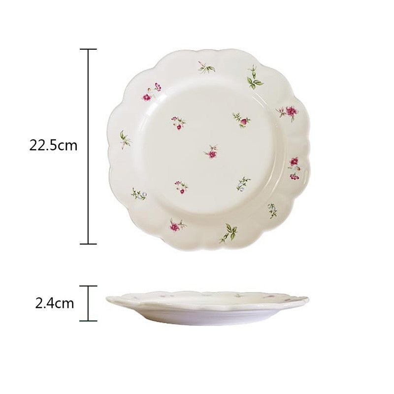 Keramik-Geschirrset mit Blumenmuster – Bild 2 | LuxeStyle