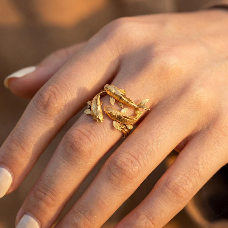 Ring «Karpfen» vergoldet