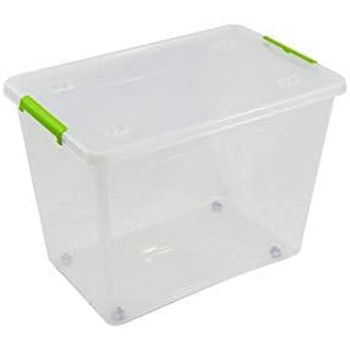 Aufbewahrungsbox «Roll» · transparent, mit Rädern