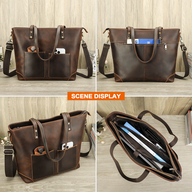 Grosses Retro Crossbody aus Echtleder – Bild 4 | LuxeStyle