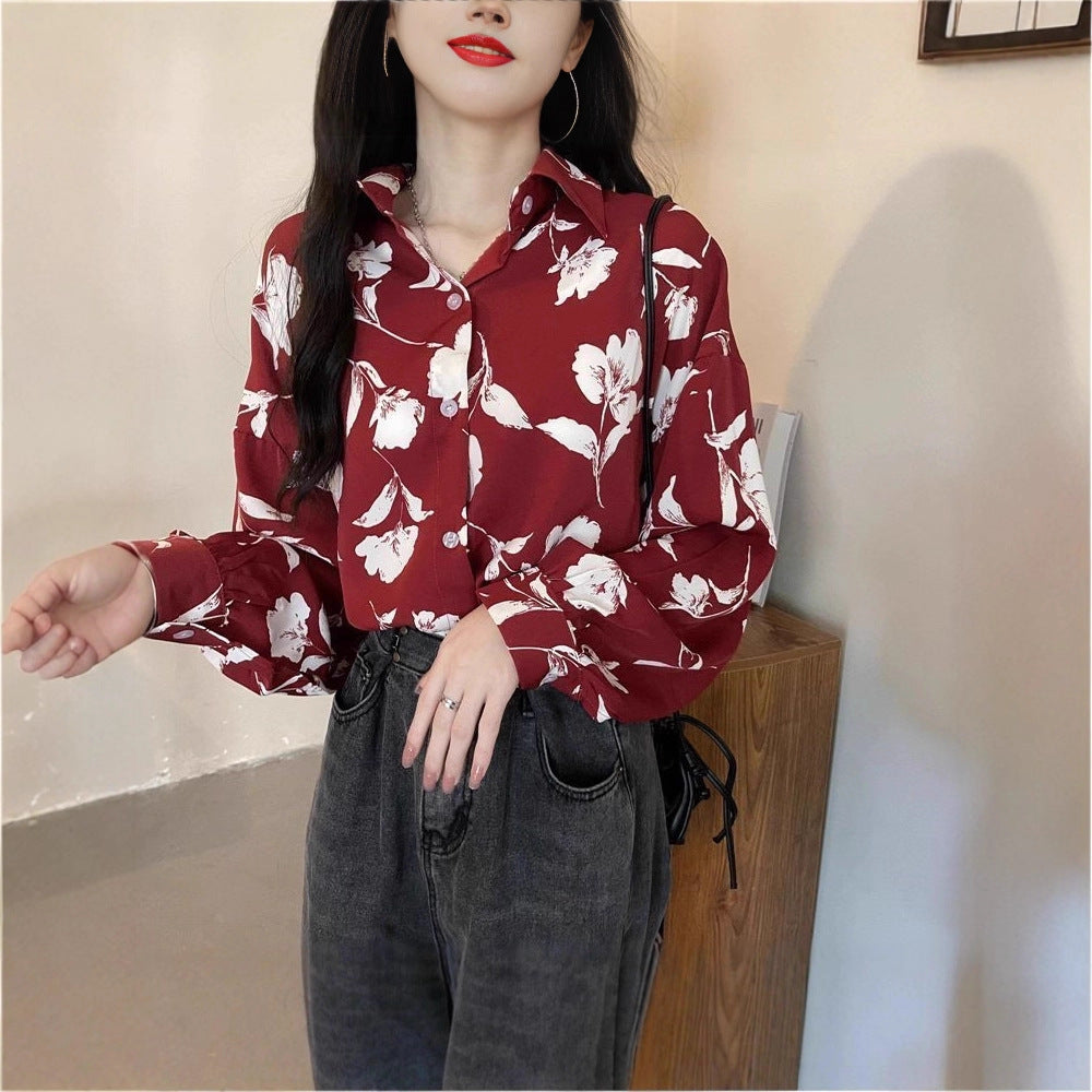 Damen Retro-Hemd mit Print – Bild 3 | LuxeStyle
