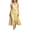 Damen V-Ausschnitt Maxikleid mit Blumenmuster & Schleife – Bild 1 | LuxeStyle