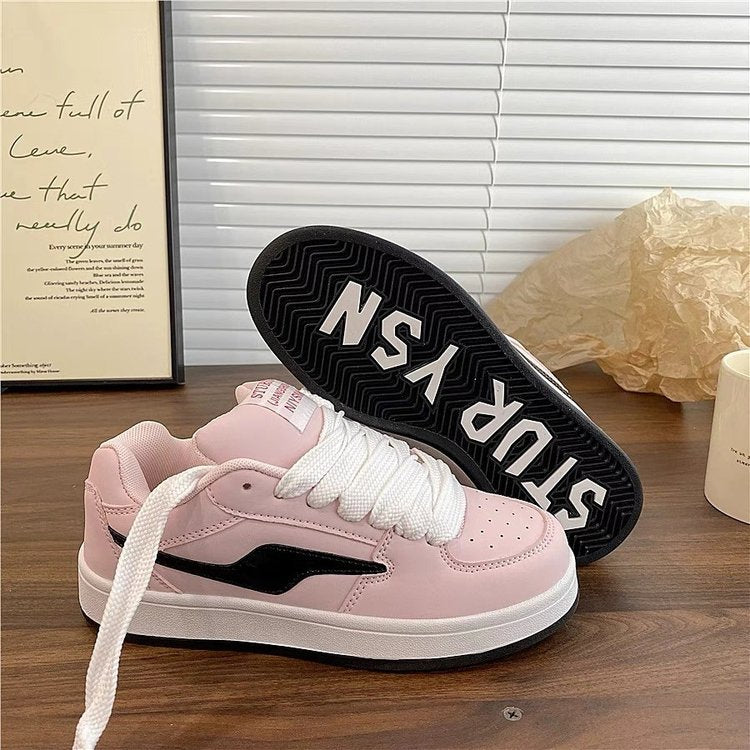 Dopamine Color Matching Preppy Style Damen Board Schuhe