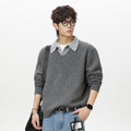 Old-Money-Stil V-Ausschnitt Sweaterjacke