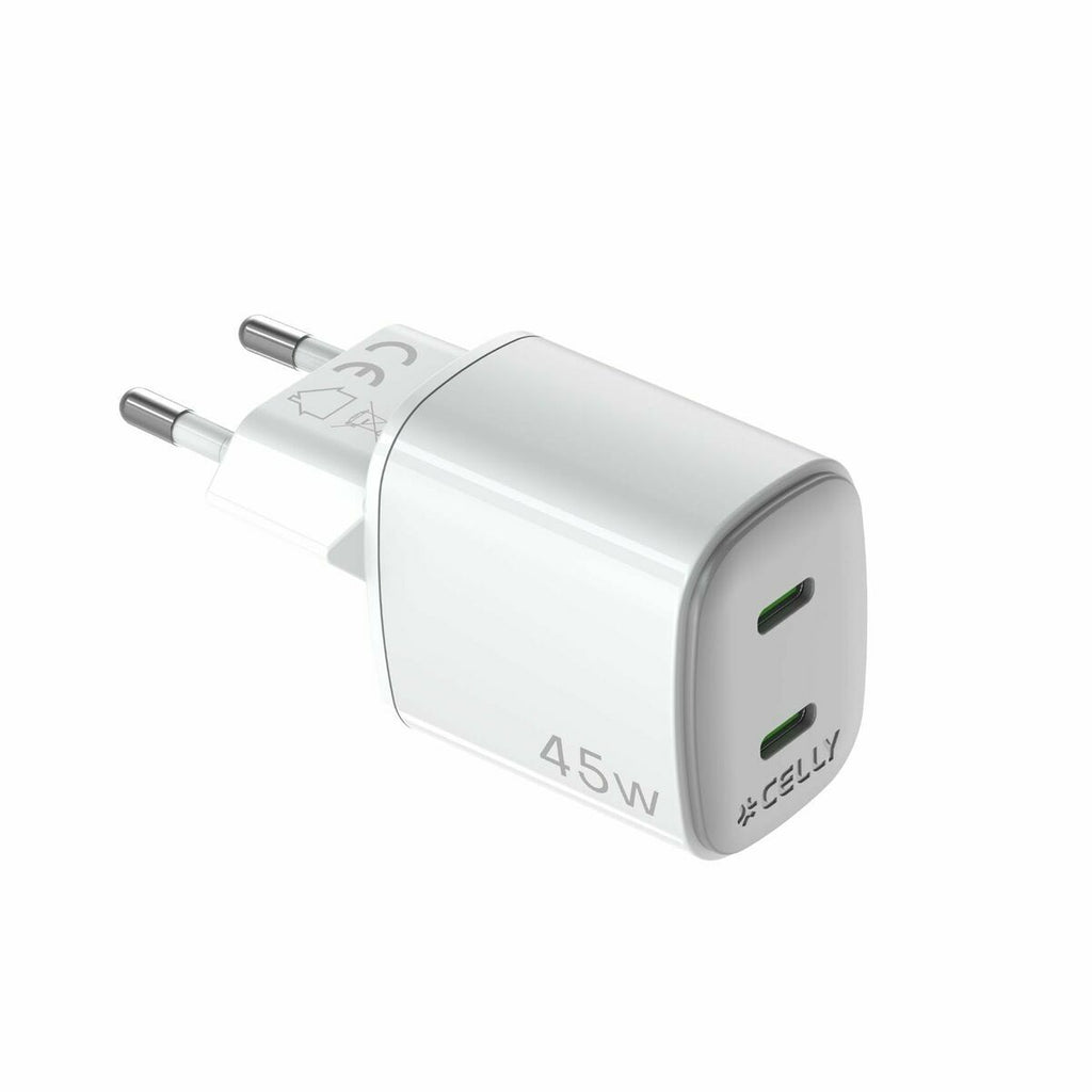 Wandladegerät Celly UPTC2USBC45WWH Weiß