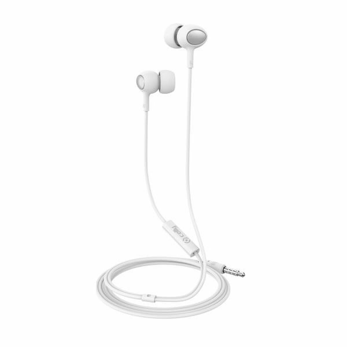 Kopfhörer mit Mikrofon Celly UP500WH Weiß