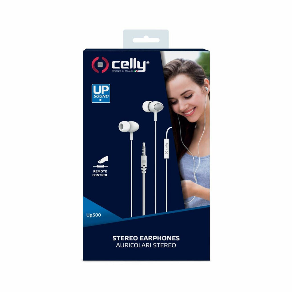 Kopfhörer mit Mikrofon Celly UP500WH Weiß